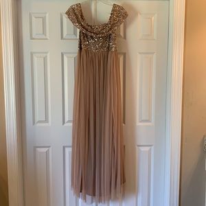 Beaded maternity gown